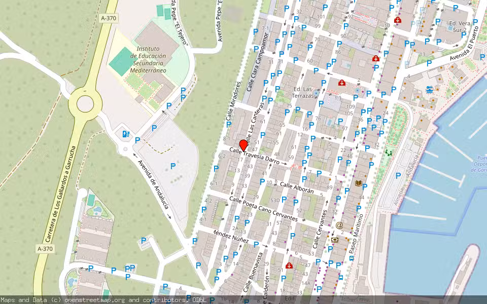 Mapa de Subasta Inmueble (Vivienda) en Garrucha, Almería