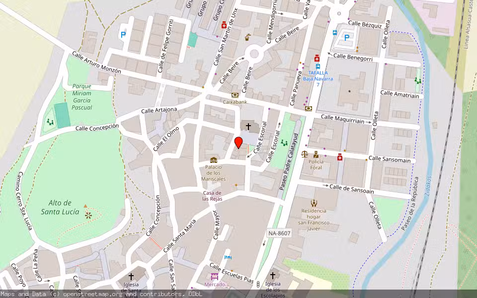 Mapa de Subasta Inmueble (Finca rústica) en Tafalla, Navarra