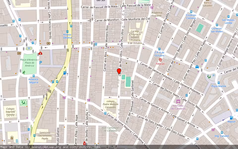 Mapa de Subasta Inmueble (Local comercial) en Alacant/alicante, Alicante/Alacant