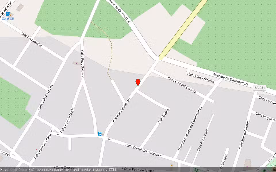 Mapa de Subasta Inmueble (Nave industrial) en Monterrubio De La Serena, Badajoz