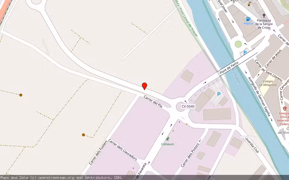 Mapa de Subasta Inmueble (Finca rústica) en Cullera, Valencia/València
