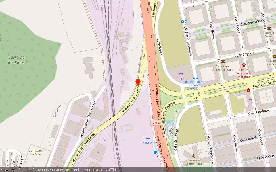 Mapa de Subasta Inmueble (Finca rústica) en Caceres, Cáceres