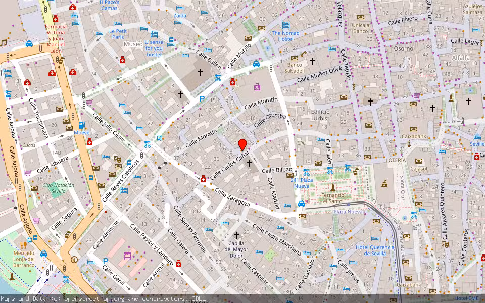 Mapa de Subasta Inmueble (Vivienda) en Sevilla
