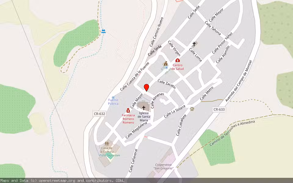 Mapa de Subasta Inmueble (Vivienda) en Almedina, Ciudad Real