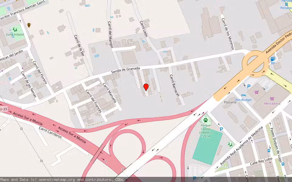 Mapa de Subasta Inmueble (Vivienda) en Murcia