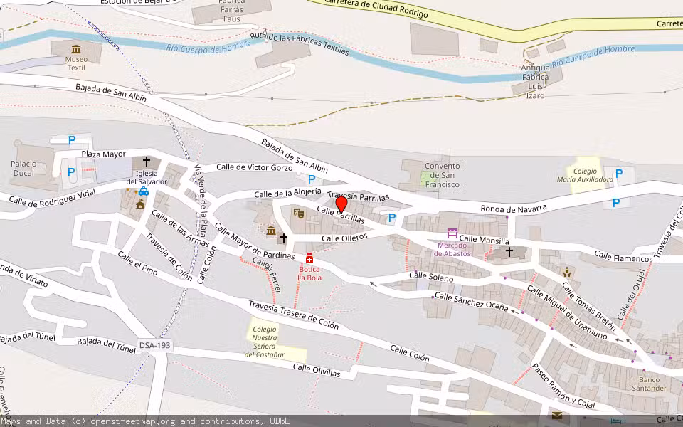 Mapa de Subasta Inmueble (Vivienda) en Béjar, Salamanca