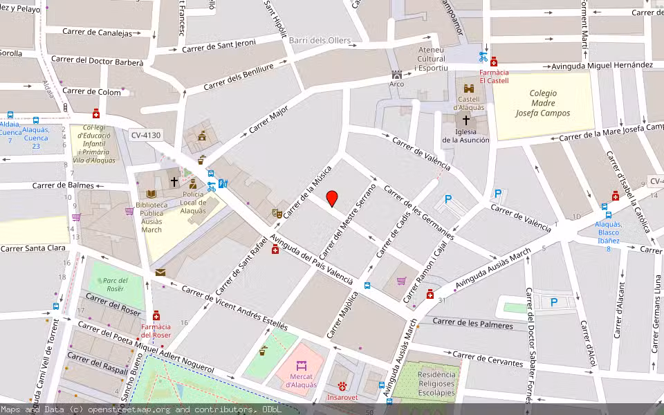 Mapa de Subasta Inmueble (Vivienda) en Alaquás, Valencia/València