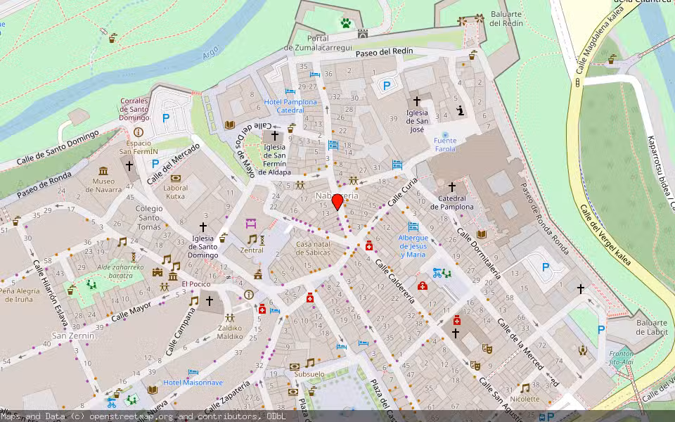 Mapa de Subasta Inmueble (Local comercial) en Pamplona, Navarra