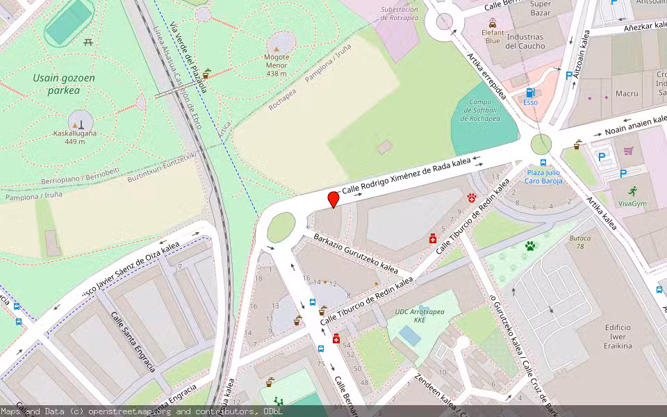 Mapa de Subasta Inmueble (Garaje) en Pamplona, Navarra