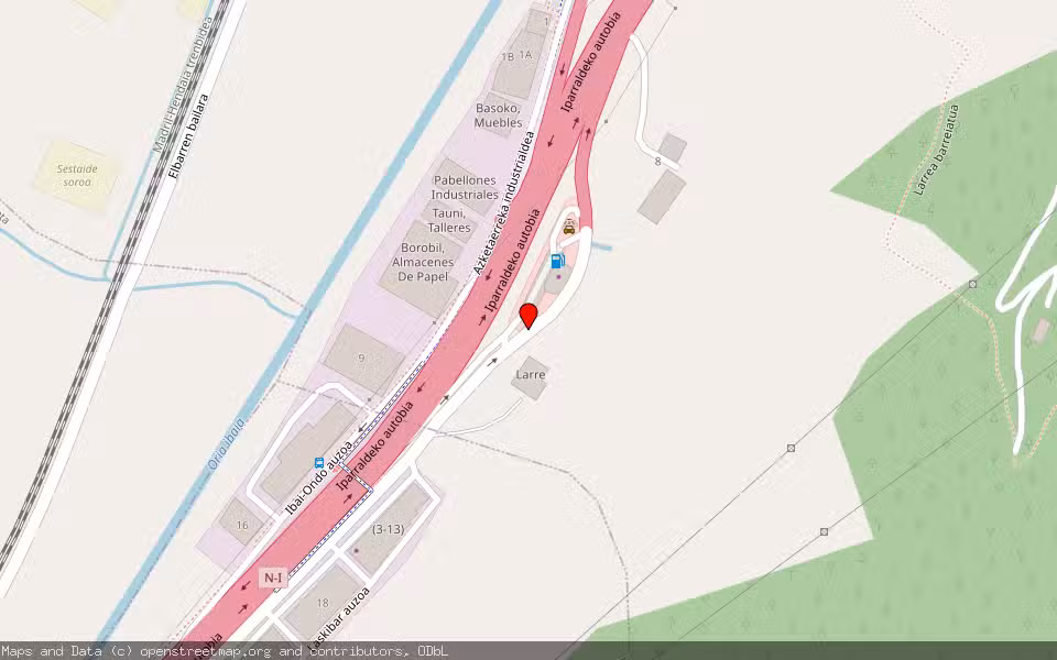 Mapa de Subasta Inmueble (Nave industrial) en Asteasu, Gipuzkoa