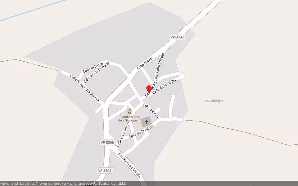Mapa de Subasta Inmueble (Vivienda) en Villavaquerin, Valladolid