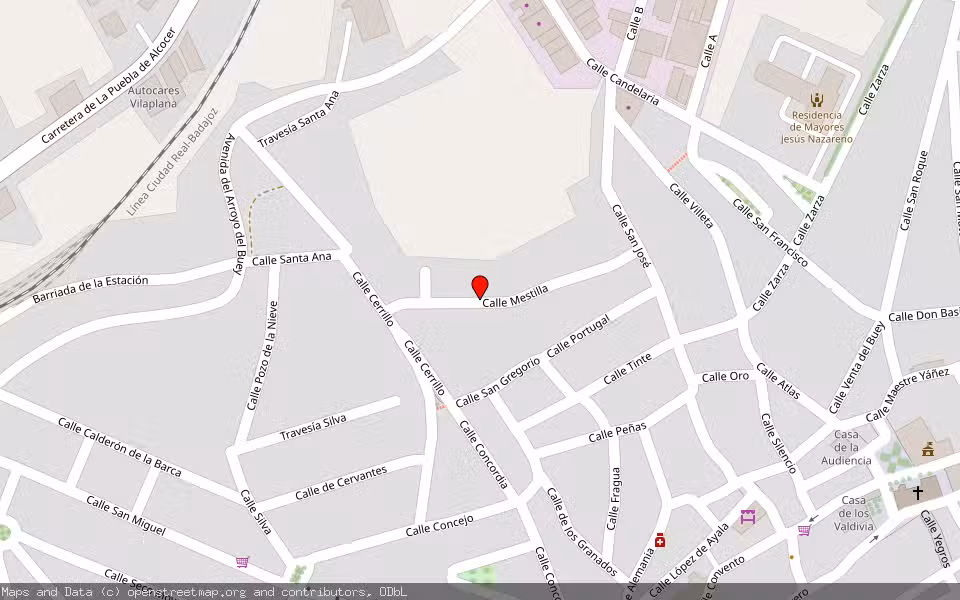 Mapa de Subasta Inmueble (Vivienda) en Cabeza Del Buey, Badajoz