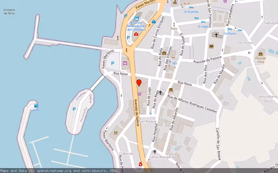 Mapa de Subasta Inmueble (Vivienda) en Cambados, Pontevedra