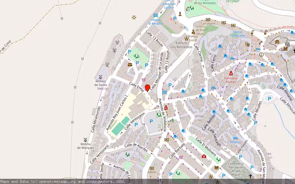 Mapa de Subasta Inmueble (Vivienda) en Vejer De La Frontera, Cádiz