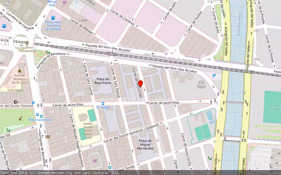 Mapa de Subasta Inmueble (Vivienda) en Terrassa, Barcelona