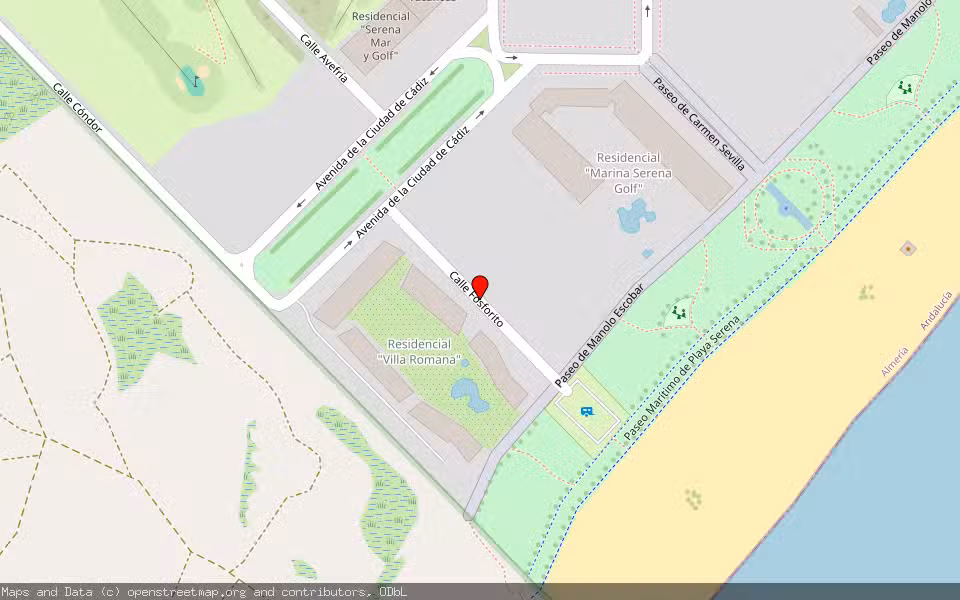 Mapa de Subasta Inmueble (Vivienda) en Roquetas De Mar, Almería