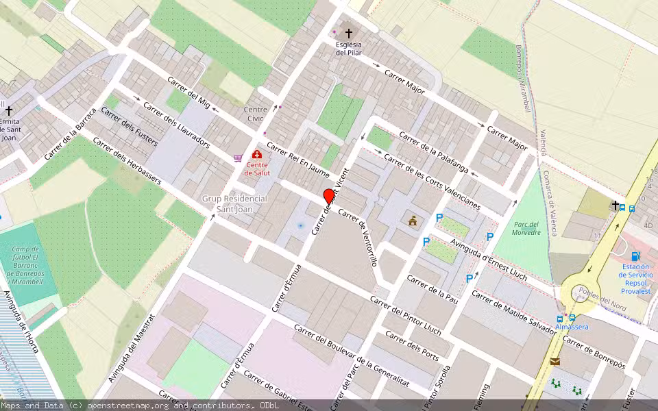 Mapa de Subasta Inmueble (Vivienda) en Bonrepos I Mirambell, Valencia/València