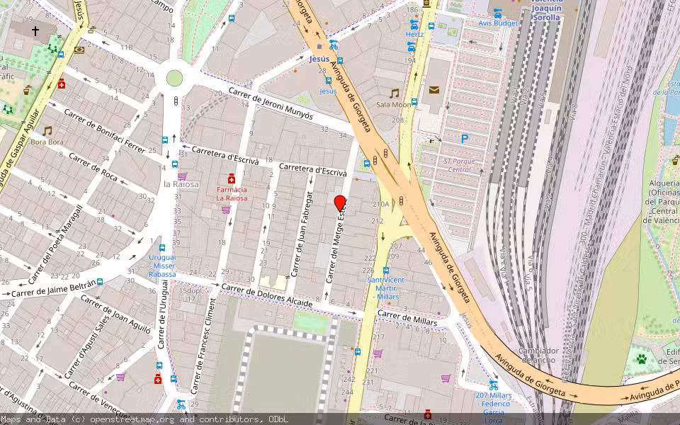 Mapa de Subasta Inmueble (Local comercial) en Valencia, Valencia/València