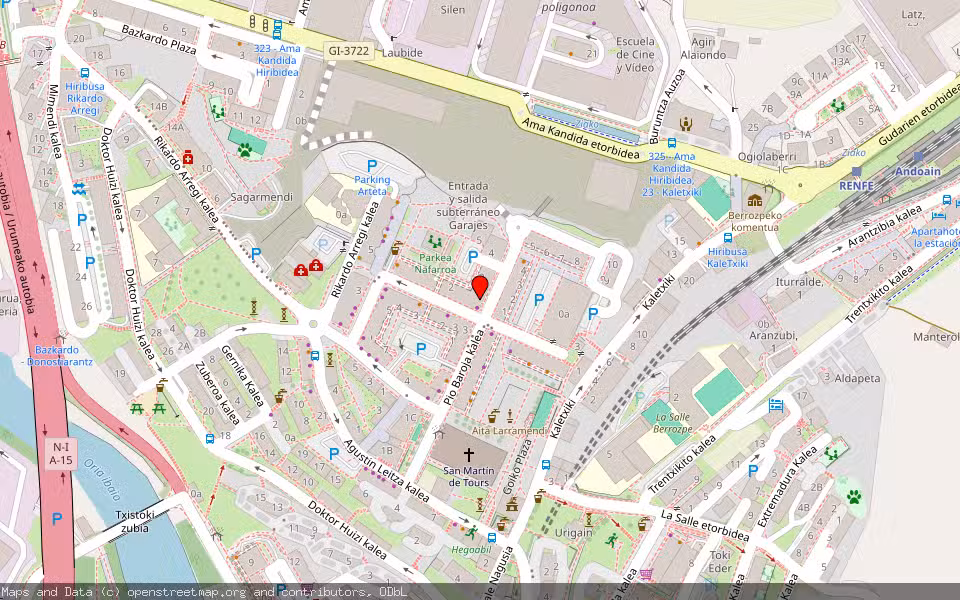 Mapa de Subasta Inmueble (Local comercial) en Andoain, Gipuzkoa