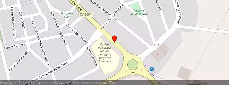 Mapa de Subasta de Inmueble (Trastero) en Benissanó, Valencia 