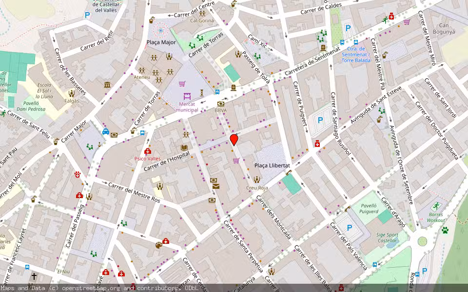Mapa de Subasta Inmueble (Garaje) en Castellar Del Valles, Barcelona