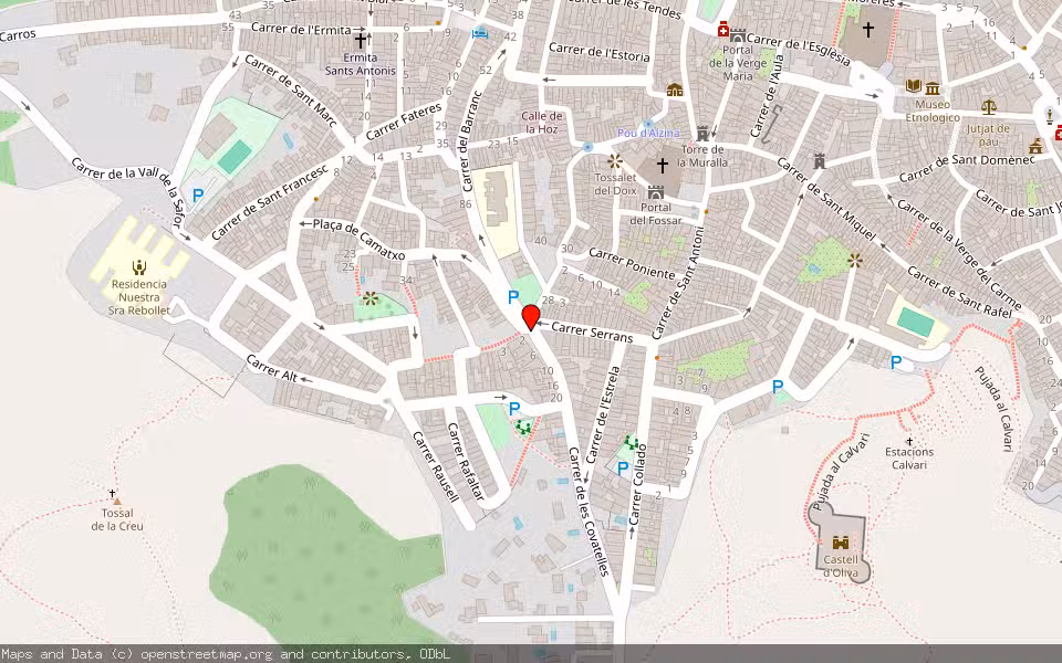 Mapa de Subasta Inmueble (Vivienda) en Oliva, Valencia/València