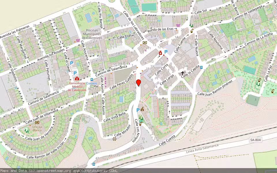 Mapa de Subasta Inmueble (Vivienda) en Cabrerizos, Salamanca