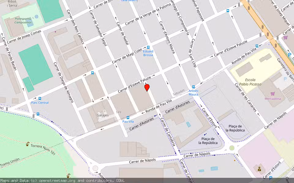 Mapa de Subasta Inmueble (Local comercial) en Sabadell, Barcelona