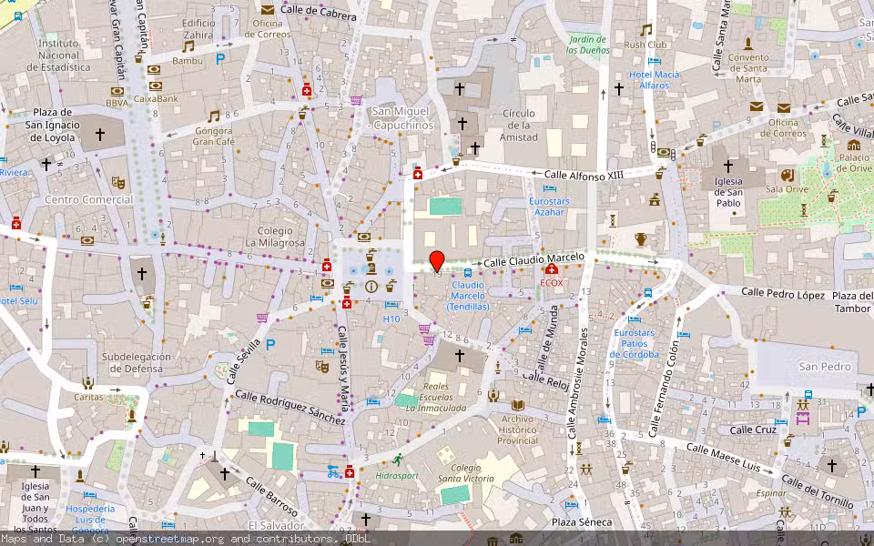 Mapa de Subasta Inmueble (Local comercial) en Cordoba, Córdoba