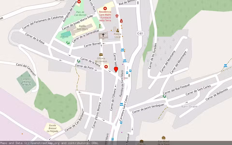 Mapa de Subasta Inmueble (Garaje) en Arenys De Munt, Barcelona