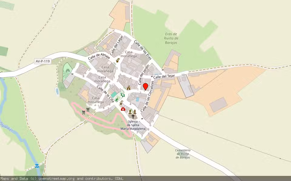 Mapa de Subasta Inmueble (Vivienda) en Rivilla De Barajas, Ávila