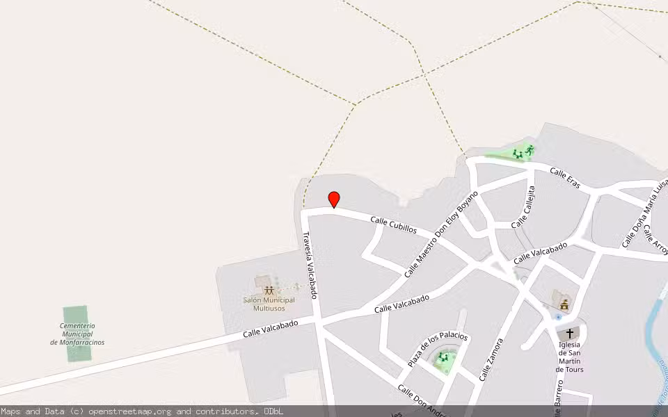 Mapa de Subasta Inmueble (Garaje) en Monfarracinos, Zamora