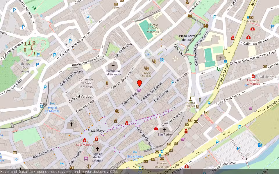 Mapa de Subasta Inmueble (Local comercial) en Plasencia, Cáceres