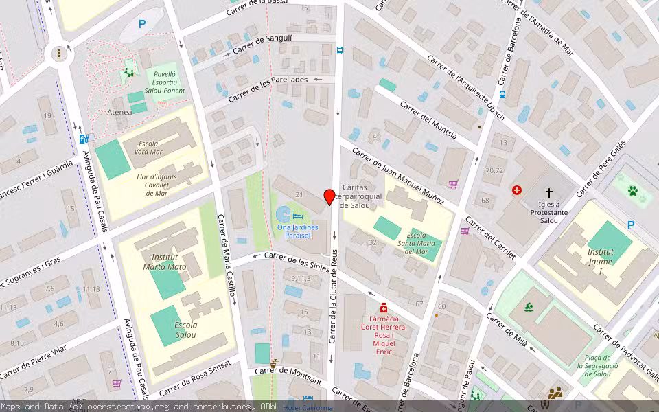 Mapa de Subasta Inmueble (Garaje) en Salou, Tarragona