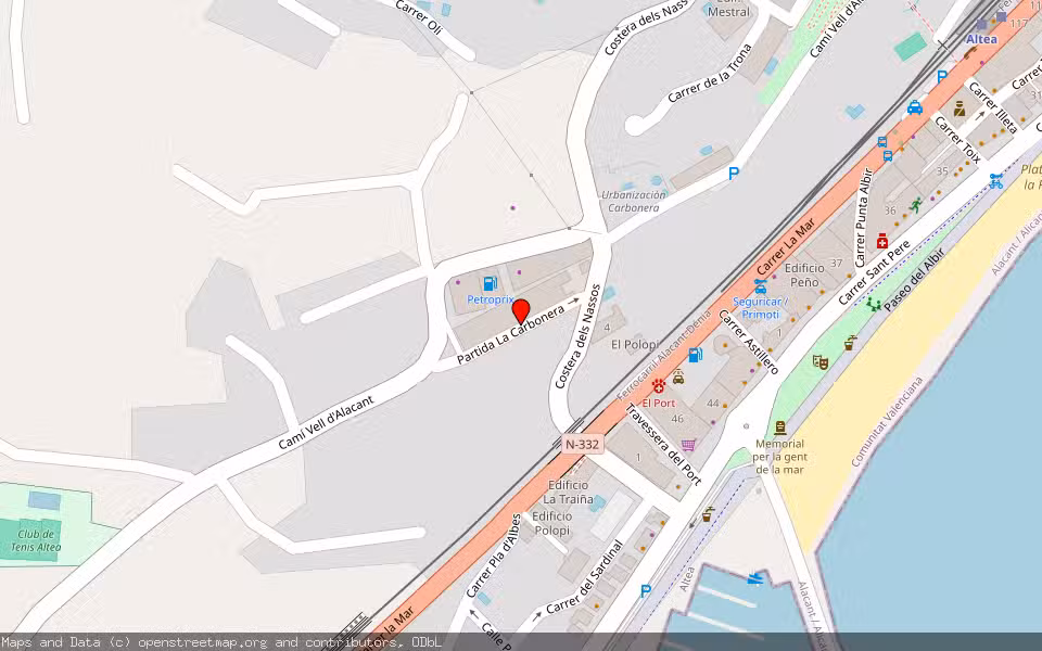 Mapa de Subasta Inmueble (Vivienda) en Altea, Alicante/Alacant