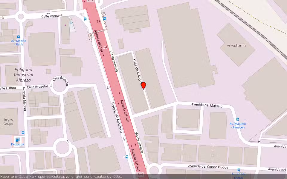 Mapa de Subasta Inmueble (Nave industrial) en Valdemoro, Madrid