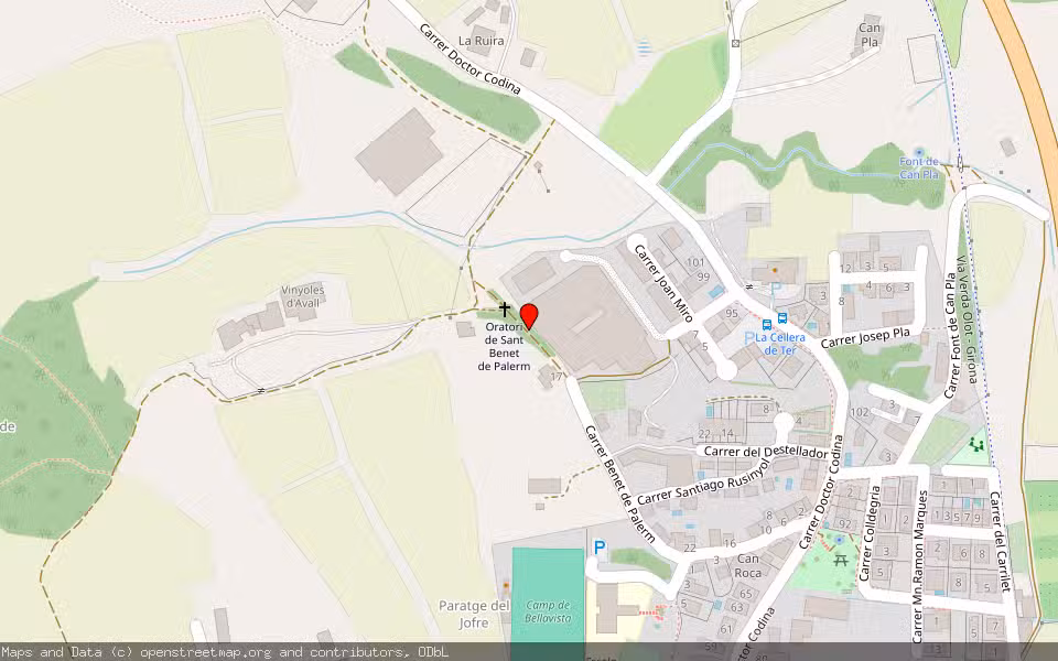Mapa de Subasta Inmueble (Nave industrial) en La Cellera De Ter, Girona