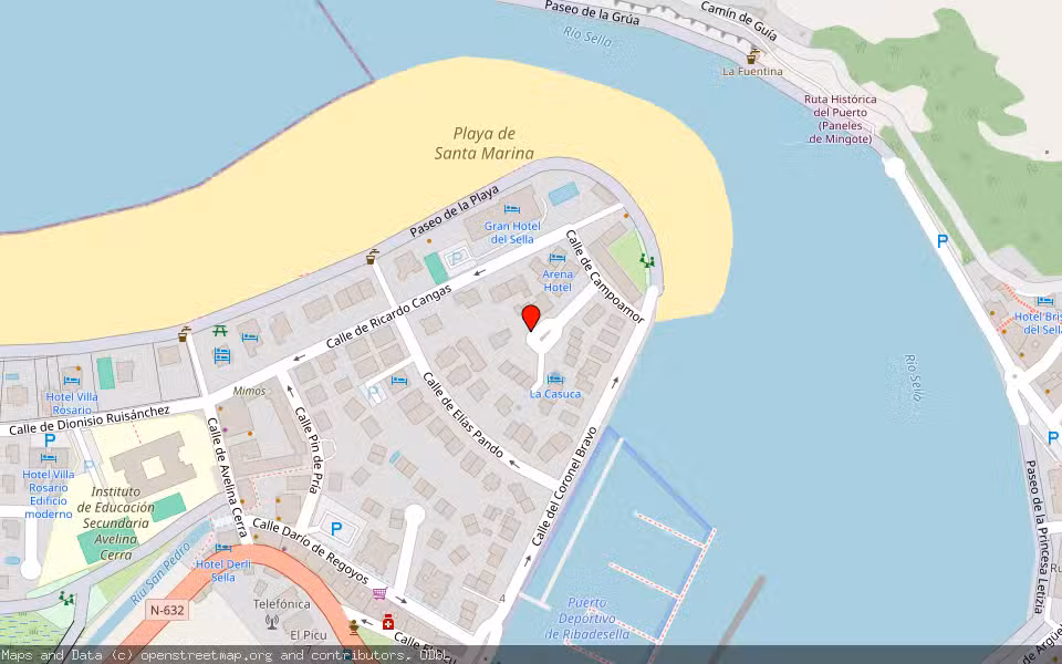 Mapa de Subasta Inmueble (Vivienda) en Ribadesella, Asturias
