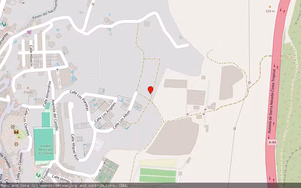 Mapa de Subasta Inmueble (Solar) en Velez De Benaudalla, Granada