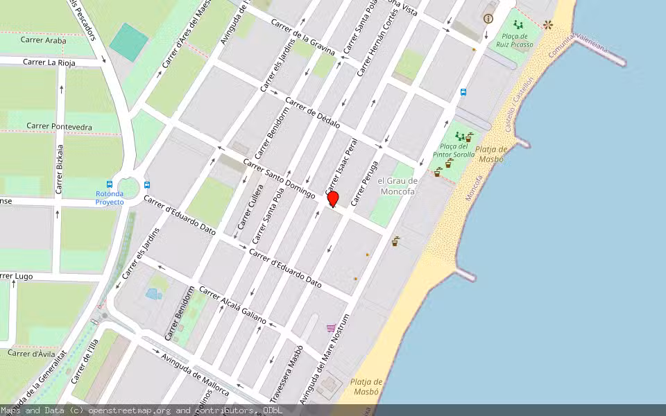 Mapa de Subasta Inmueble (Vivienda) en Moncofa, Castellón/Castelló