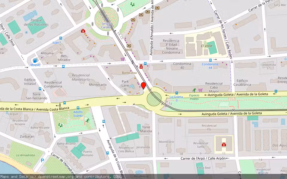 Mapa de Subasta Inmueble (Vivienda) en Alicante, Alicante/Alacant