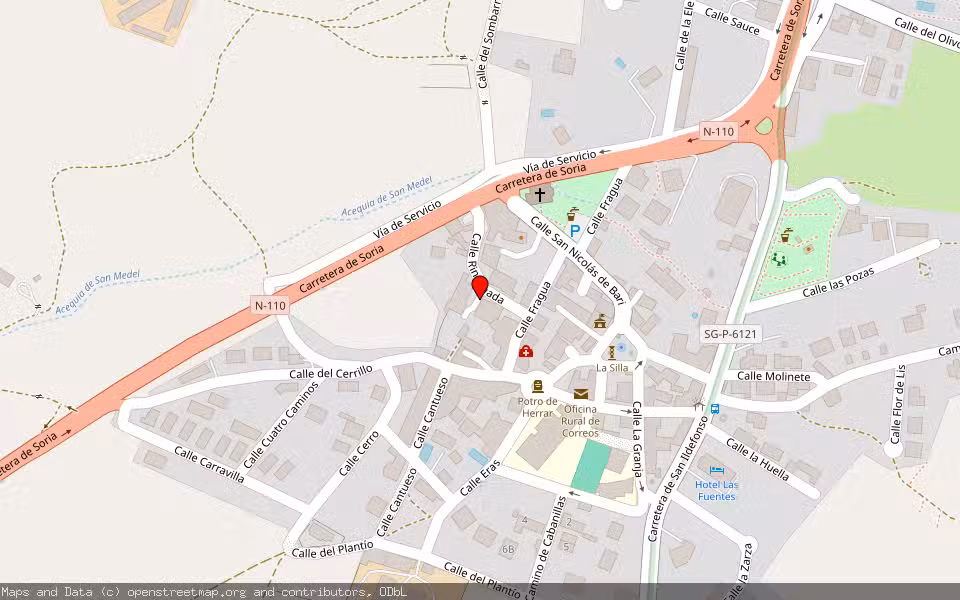 Mapa de Subasta Inmueble (Garaje) en Torrecaballeros, Segovia