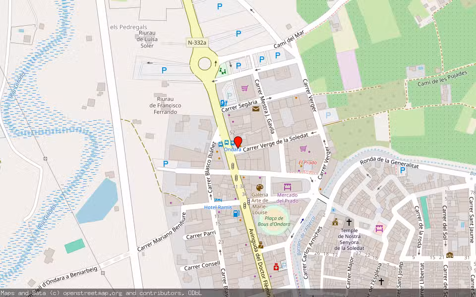 Mapa de Subasta Inmueble (Vivienda) en Ondara, Alicante/Alacant