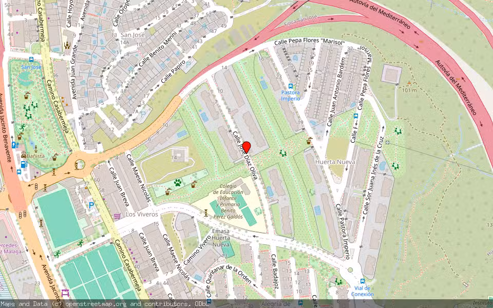 Mapa de Subasta Inmueble (Garaje) en Málaga
