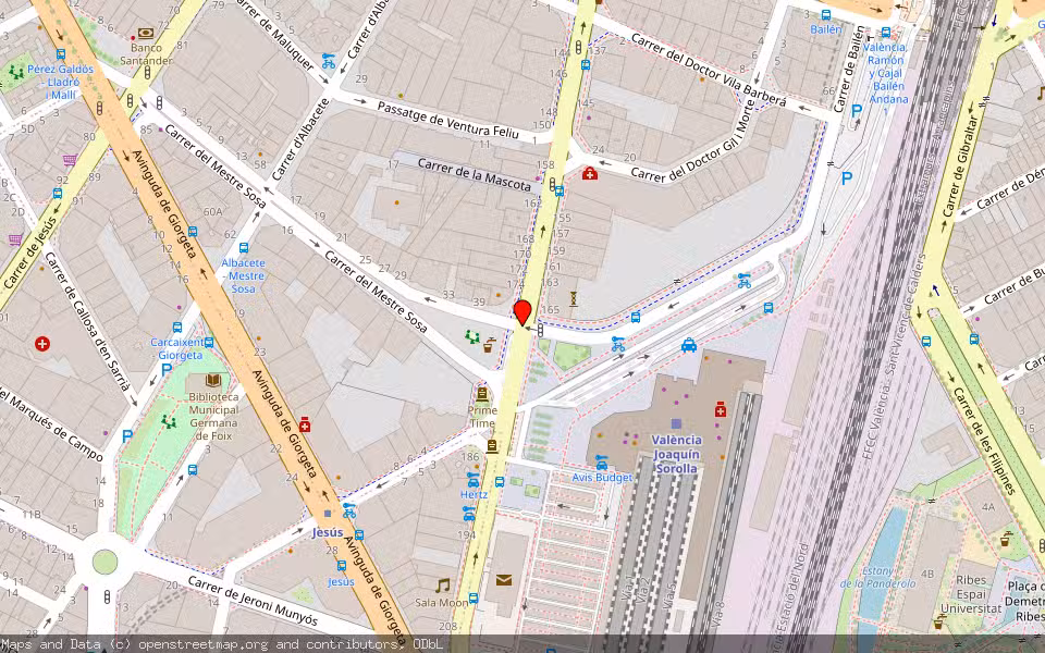 Mapa de Subasta Inmueble (Vivienda) en Valencia, Valencia/València