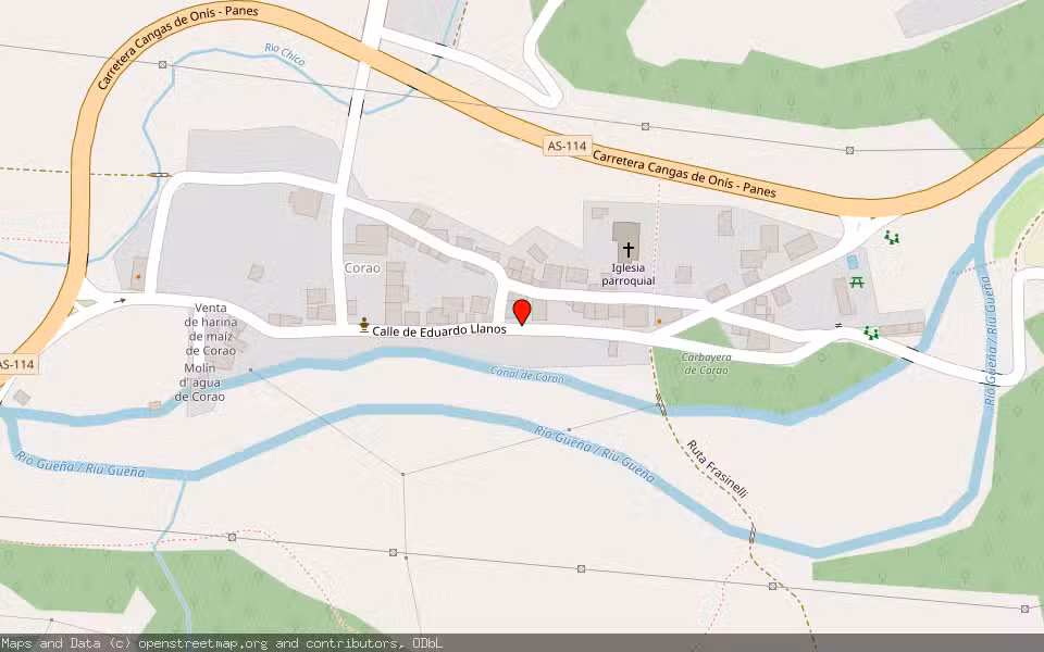Mapa de Subasta Inmueble (Finca rústica) en Cangas De Onis, Asturias