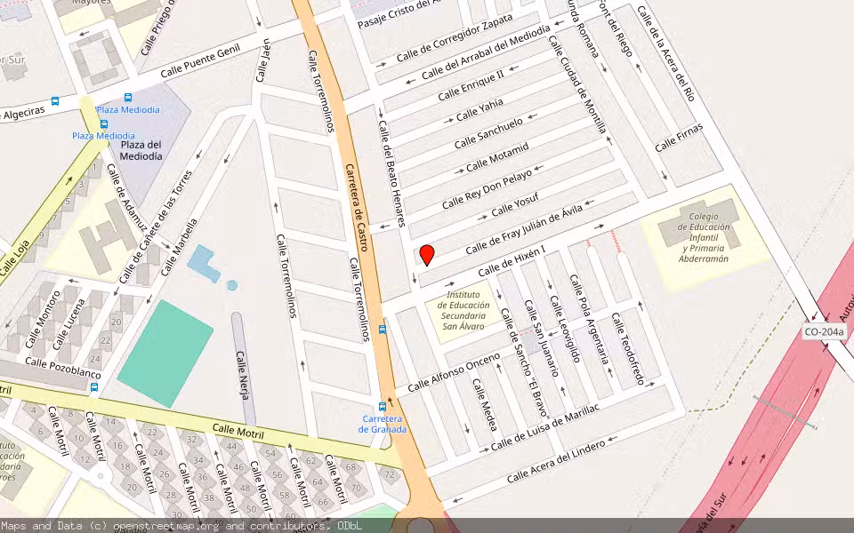 Mapa de Subasta Inmueble (Vivienda) en Cordoba, Córdoba