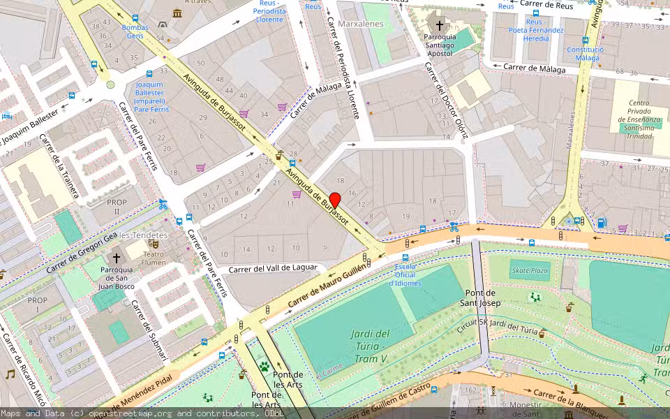 Mapa de Subasta Inmueble (Vivienda) en Valencia, Valencia/València