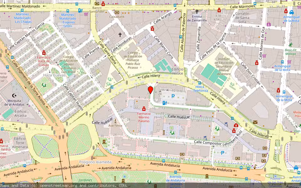 Mapa de Subasta Inmueble (Vivienda) en Málaga