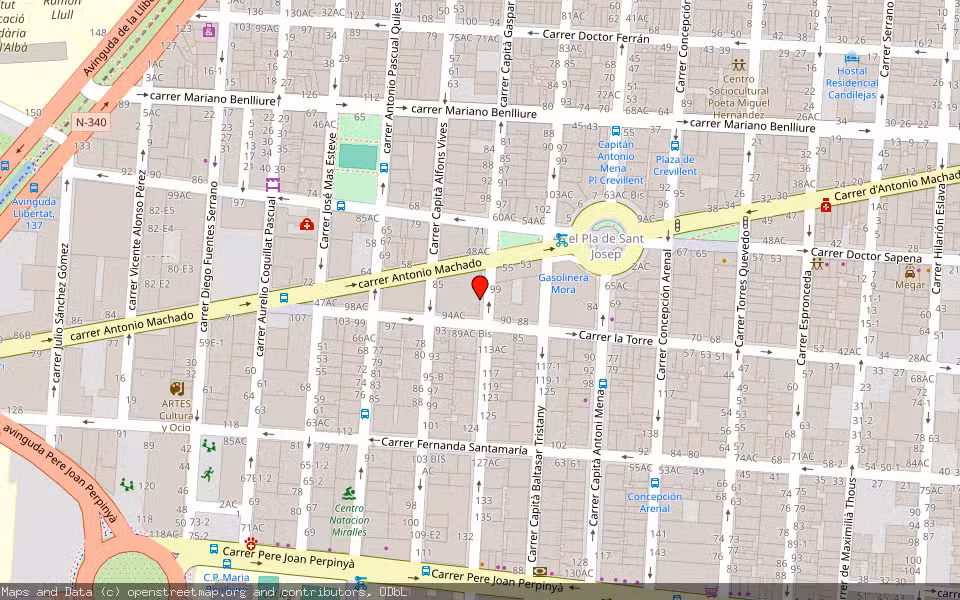 Mapa de Subasta Inmueble (Vivienda) en Elche, Alicante/Alacant
